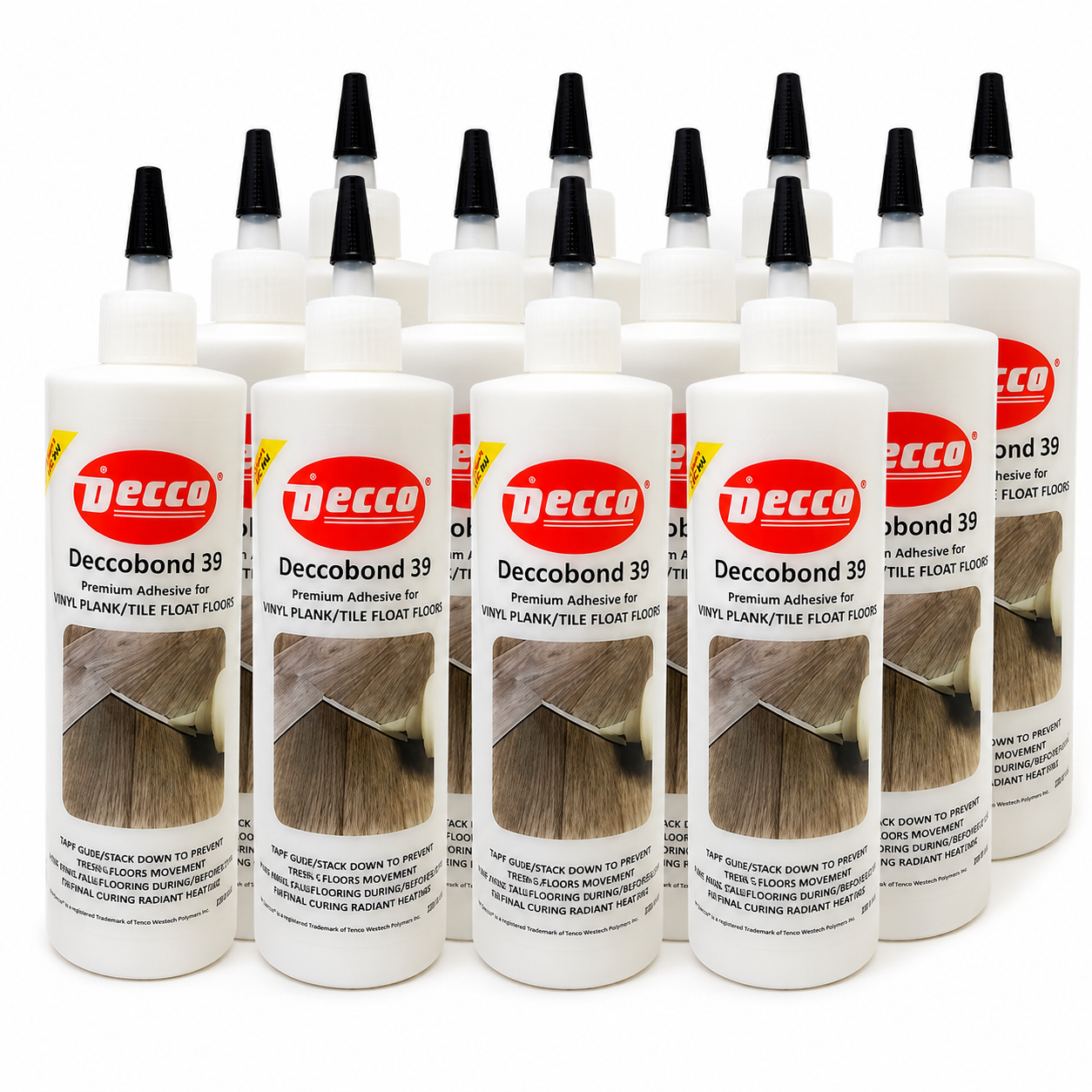 Deccobond 39 vinyl plank adhesive 500ml 12-pack contractor bulk
