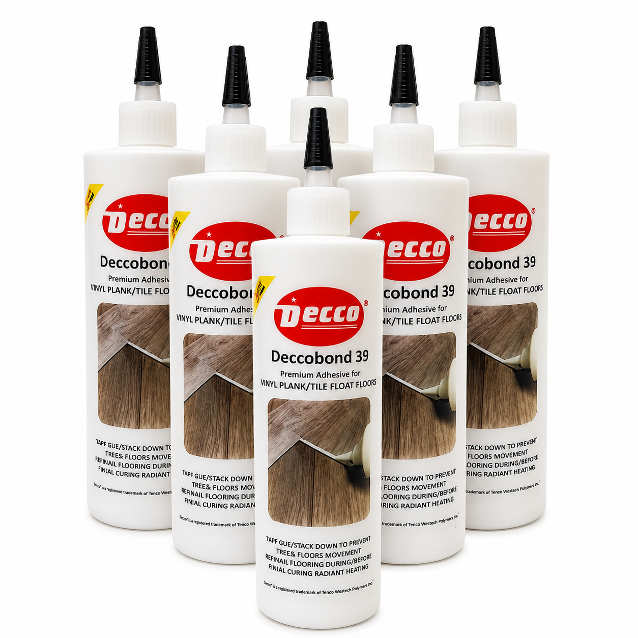 Deccobond 39 vinyl plank adhesive 500ml 6-pack